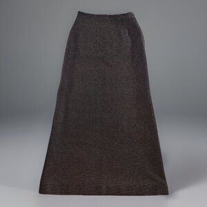 RARE Vintage 1960s ALEX COLEMAN California Maxi Skirt Size Small Glitter Black